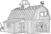 barn outline Barn with silo coloring page barns jpg - Clipartix