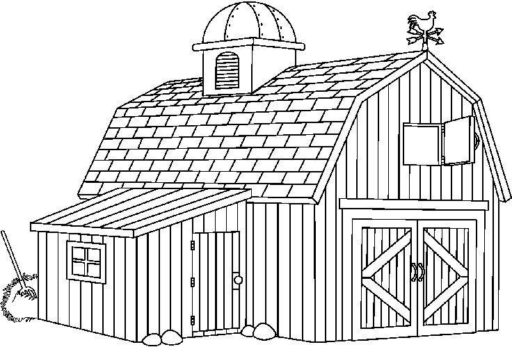 barn outline Black white barn clip art danaspai top 2 jpg