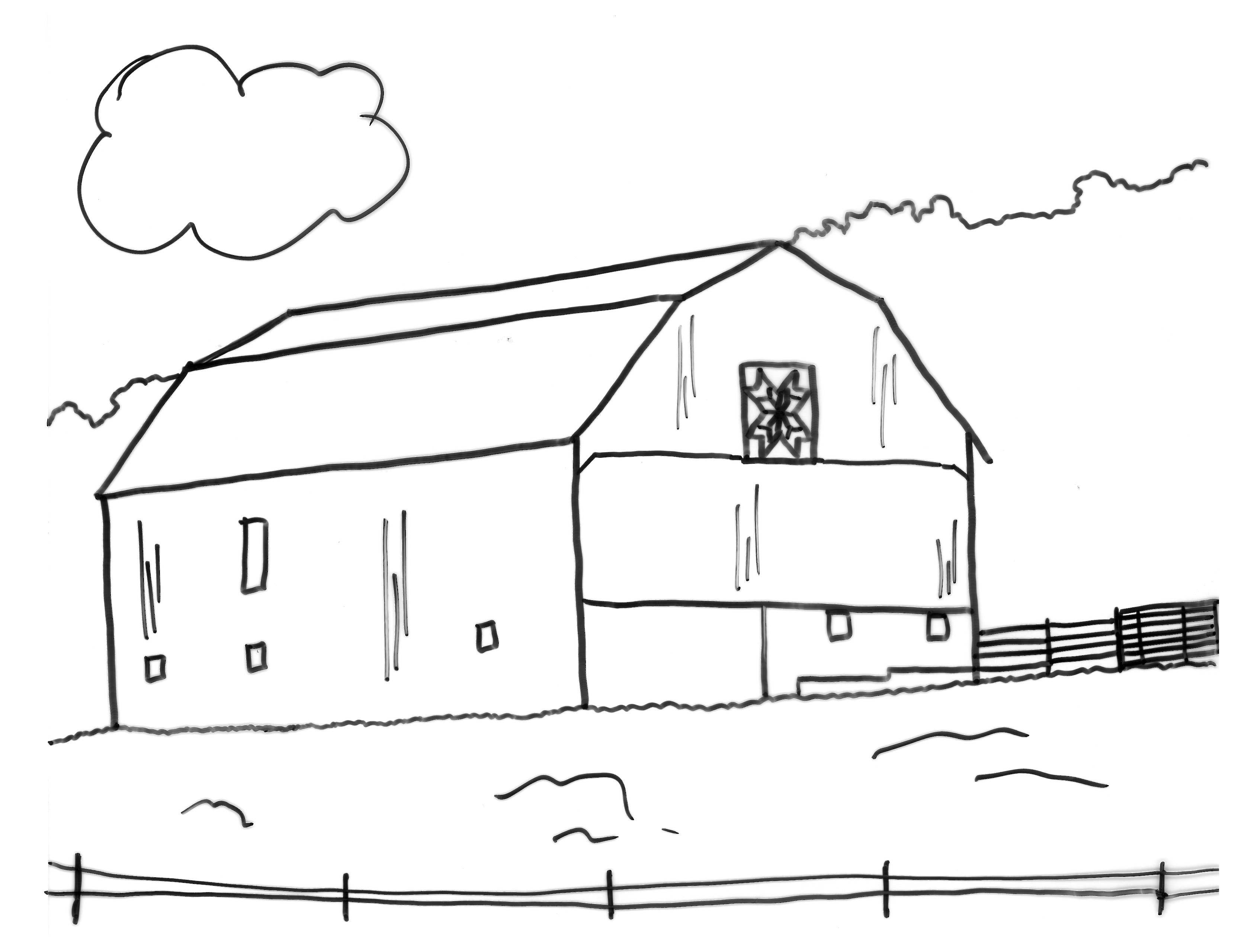 barn outline Barn printable coloring pages jpg