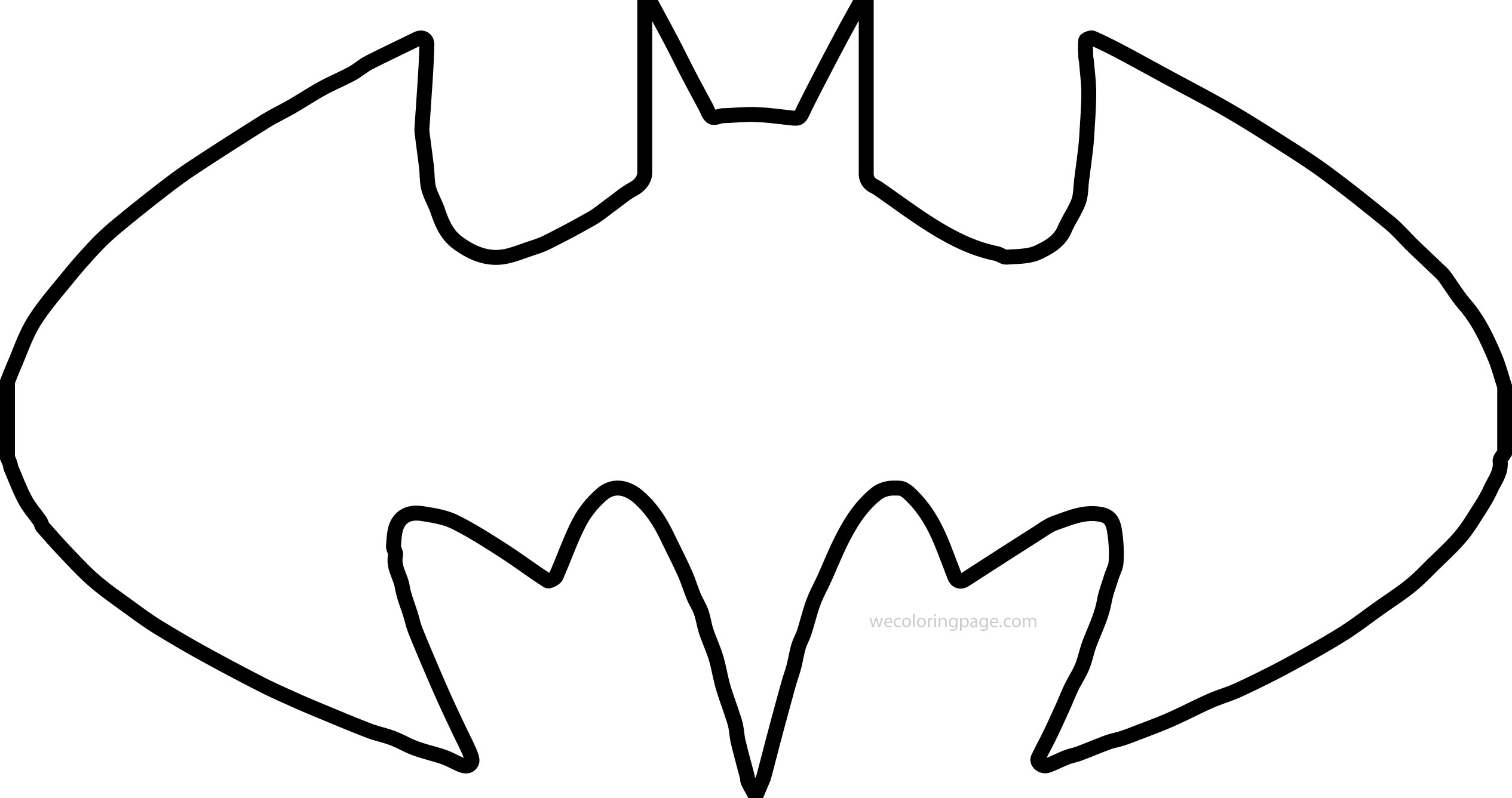 batman outline Batman shape outline coloring page wecoloringpage jpg