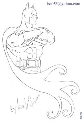 Batman outline sketch in israel algarin 'july 8 the dark jpg
