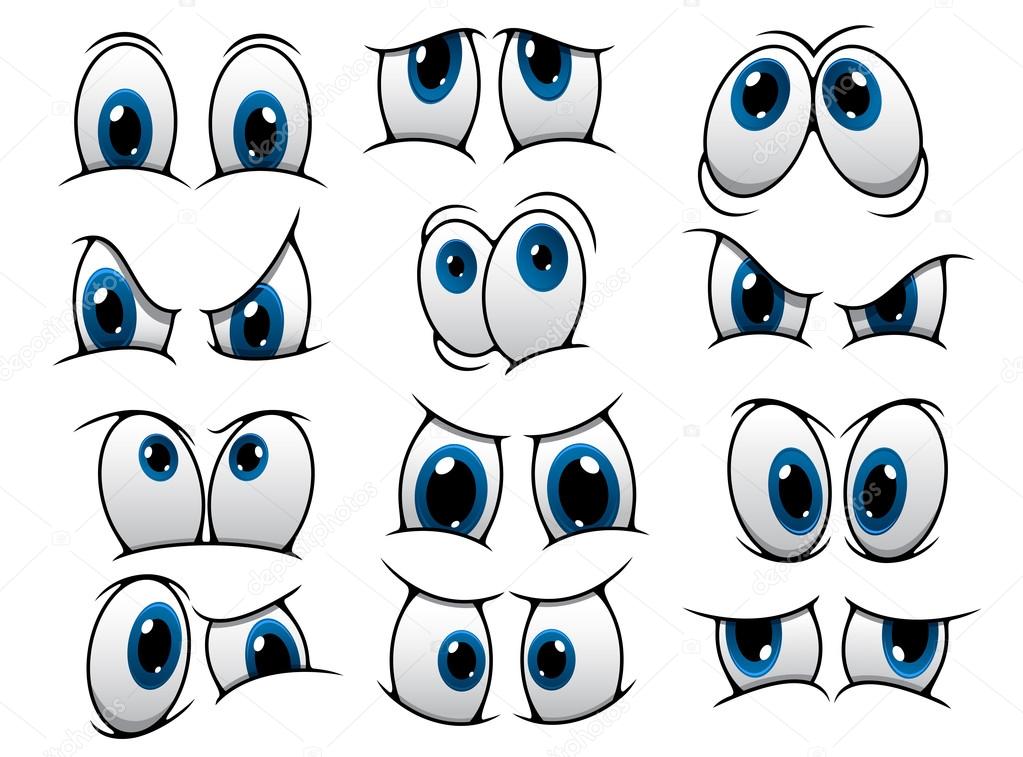 big cartoon eyes Funny cartoon eyes set stock vector seamartini jpg