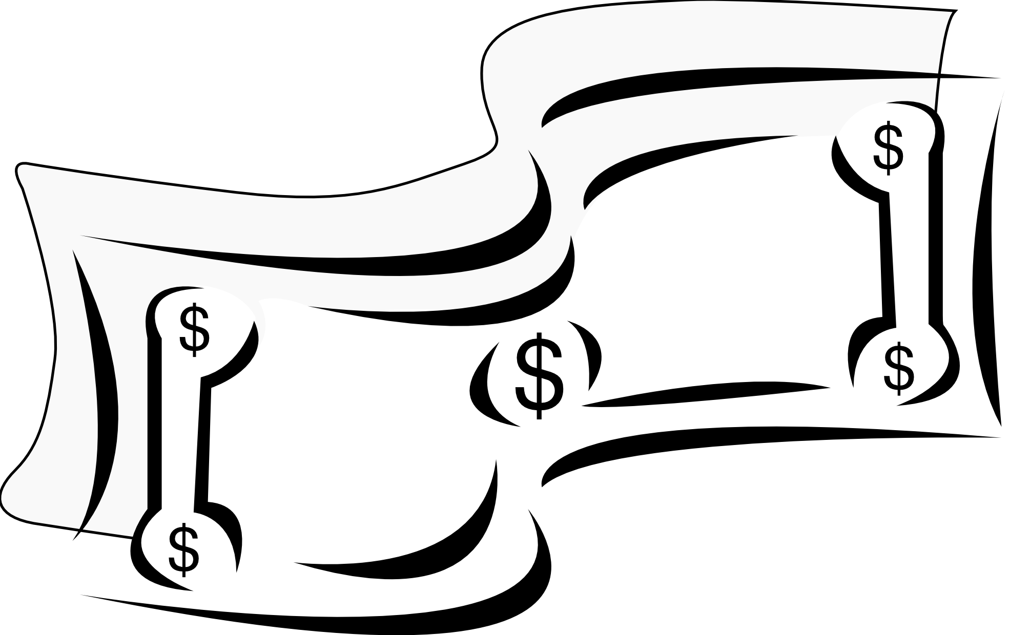 Dollar bill clip art black and white clipart jpg