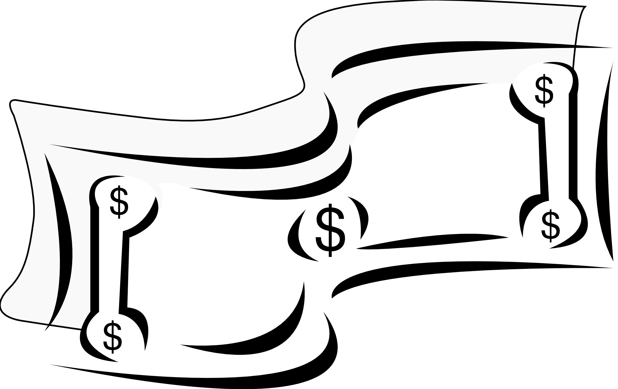 Dollar Bill Clip Art Black And White Clipart Jpg Clipartix