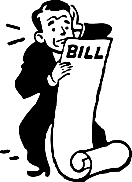 Worried about a bill clip art at vector clip art png