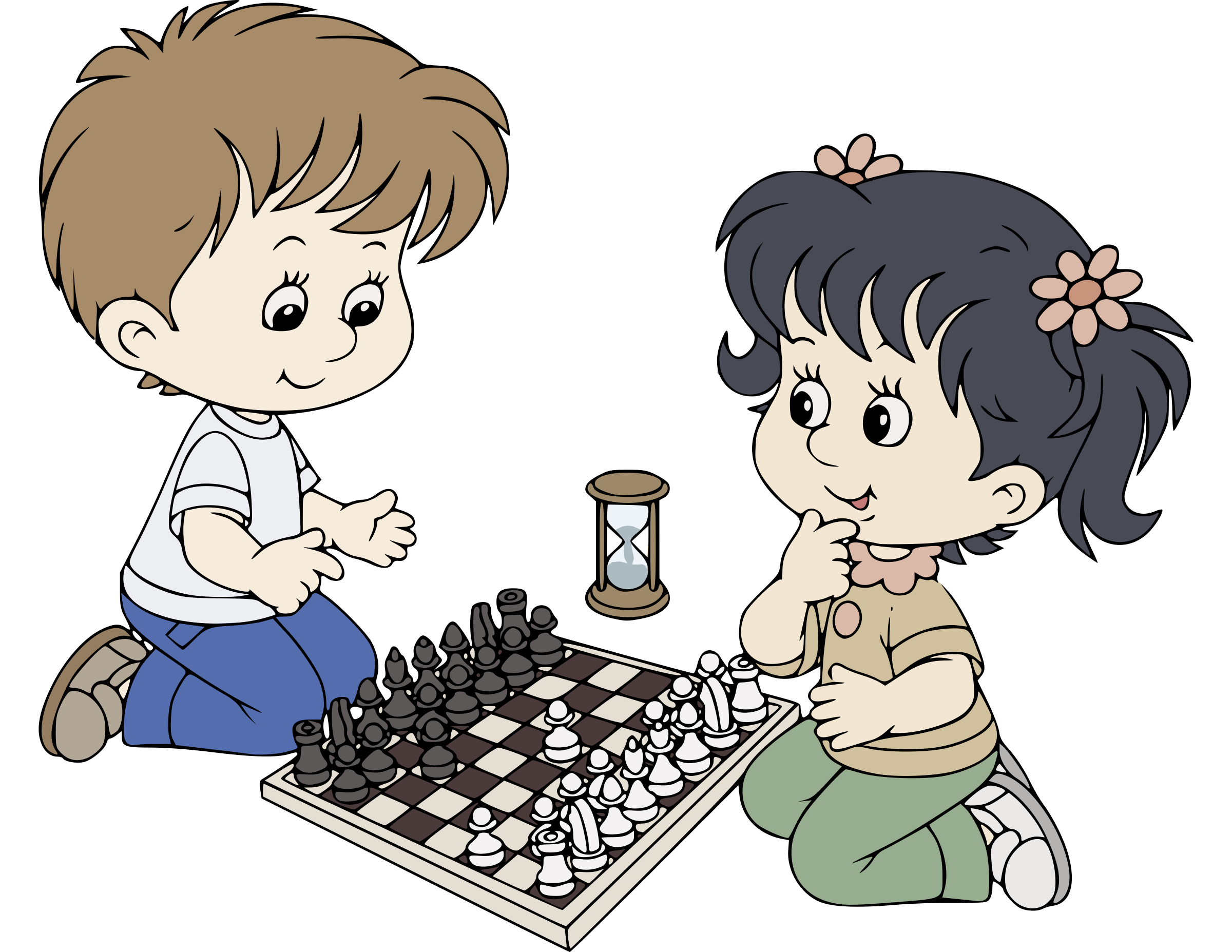 boy playing Clipart kids playing chess png