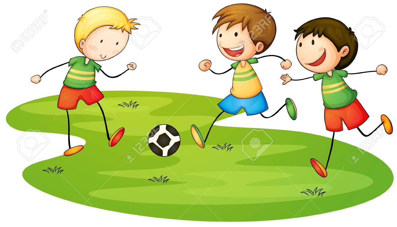 boy playing Kids playing sports clipart clip art jpg
