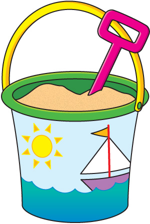 Sand bucket clipart black and white free jpg