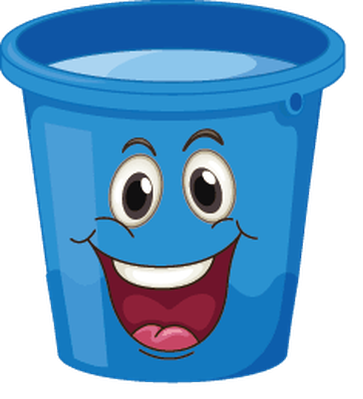 Buckets with faces blue happy clipart math image pbs clip art png