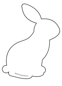 bunny outline Easter bunny template jpg