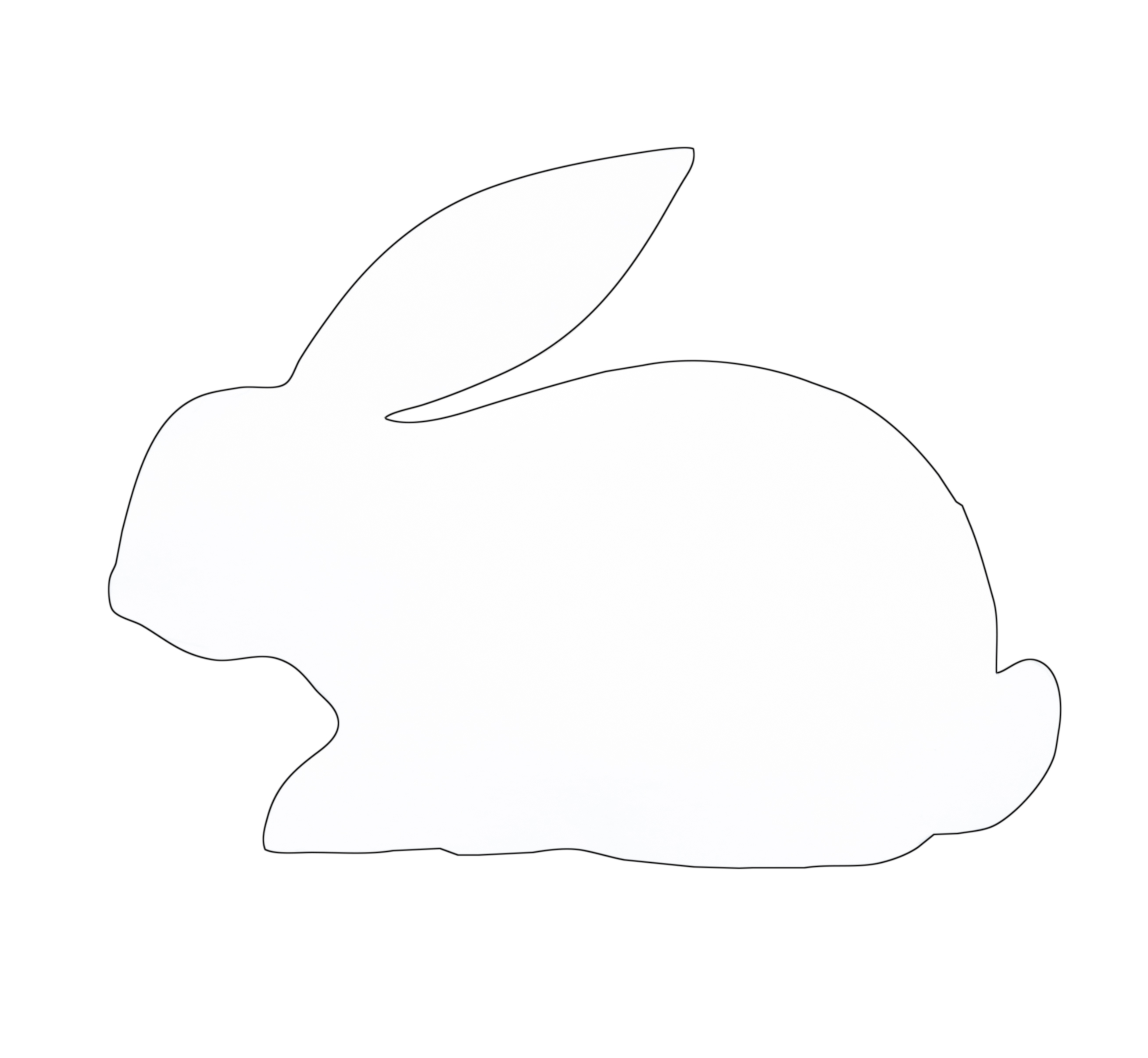 Bunny outline printable rabbit template for craft silhouette jpg Clipartix