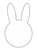 bunny outline Photos of bunny head outline printable template jpeg ...