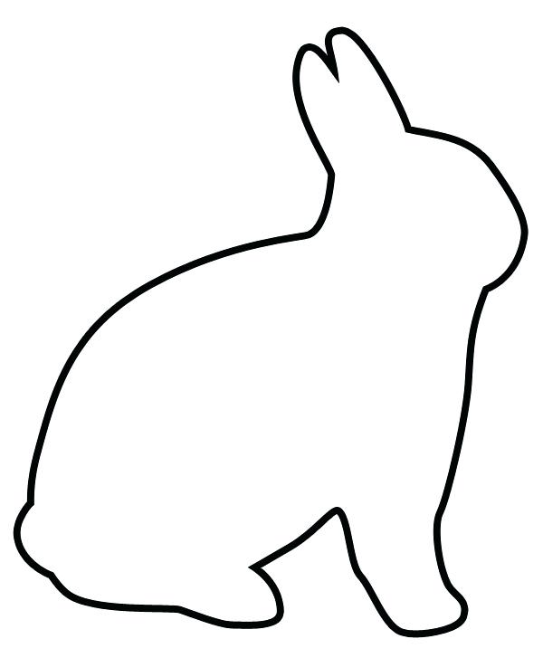 Bunny outline printable rabbit template for craft silhouette jpg
