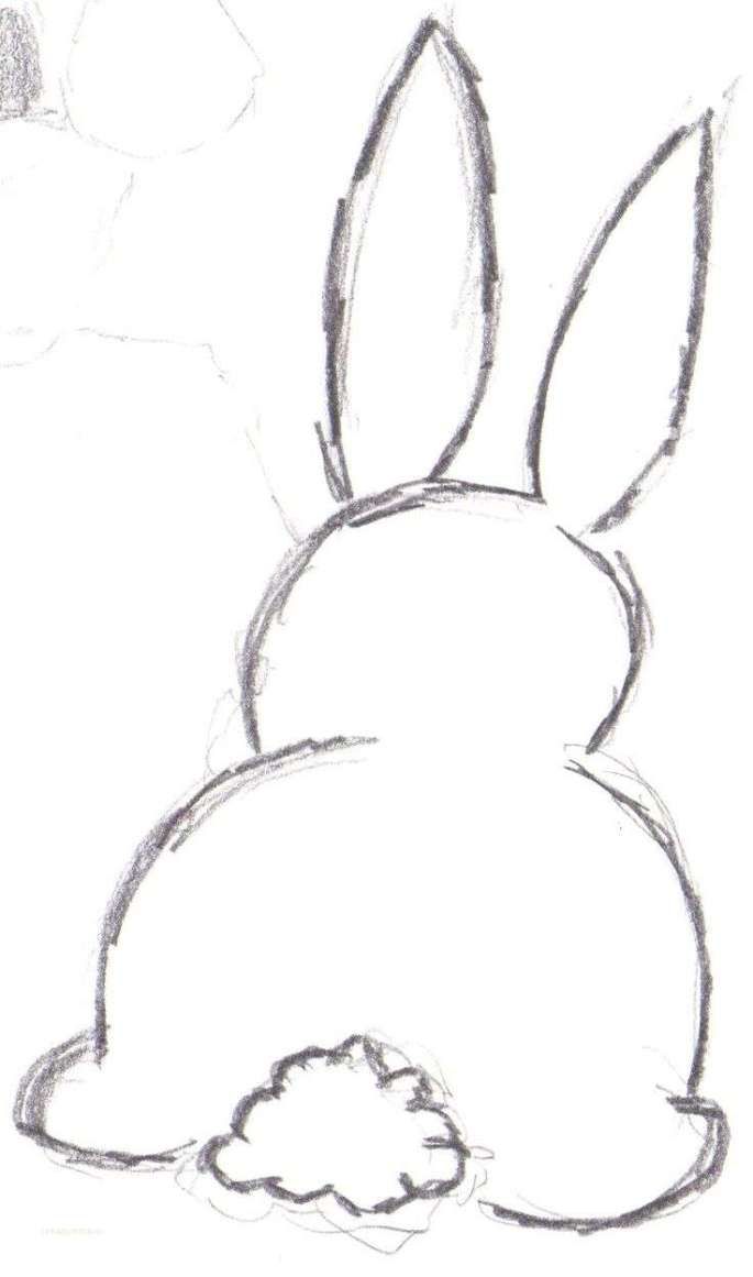 bunny outline Unique easy easter bunny drawing with example pictures jpg