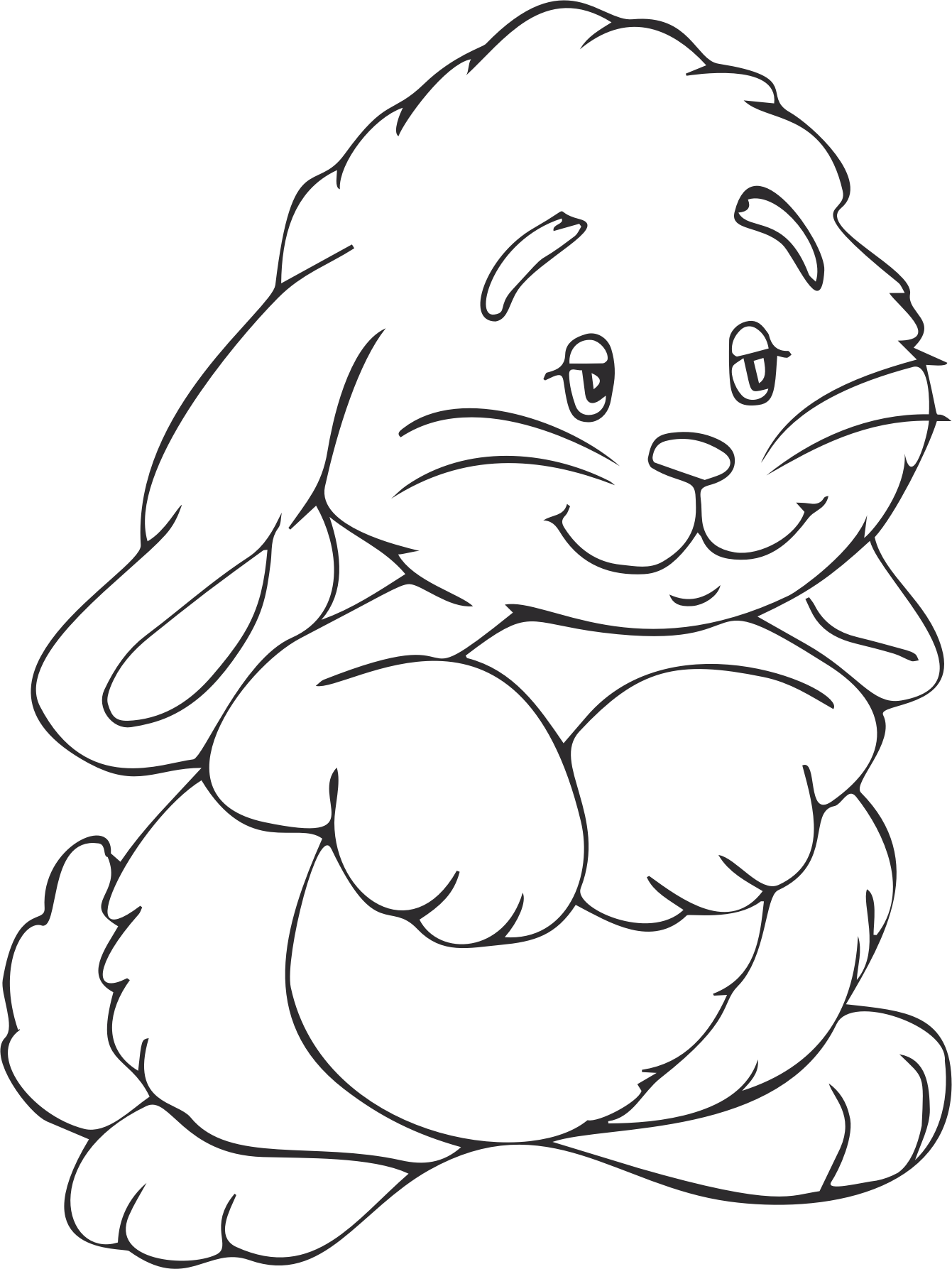 Clipart bunny outline png