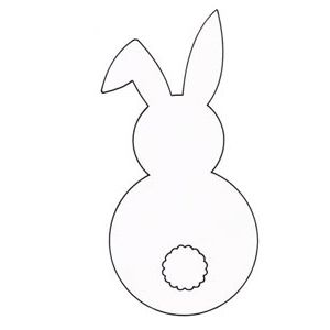 bunny outline Drawn rabbit template pencil and in color drawn jpg