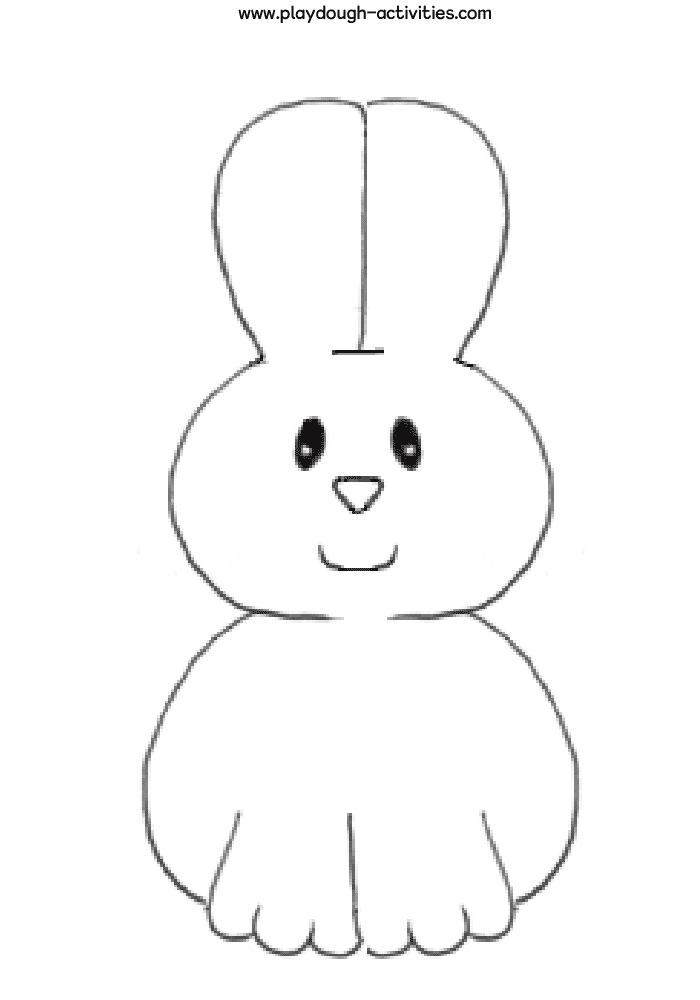 bunny outline Bunny rabbit outline template activity sheet gif