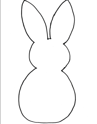 easter bunny outline