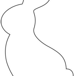 Easter bunny outline template merry christmas and happy new year jpg