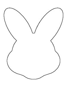 bunny outline Easter template bunny shape for a wooden jpg