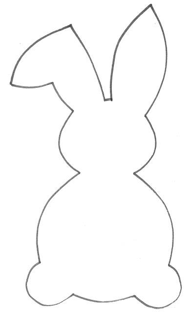 bunny outline Easter bunny cutout outline country  jpg