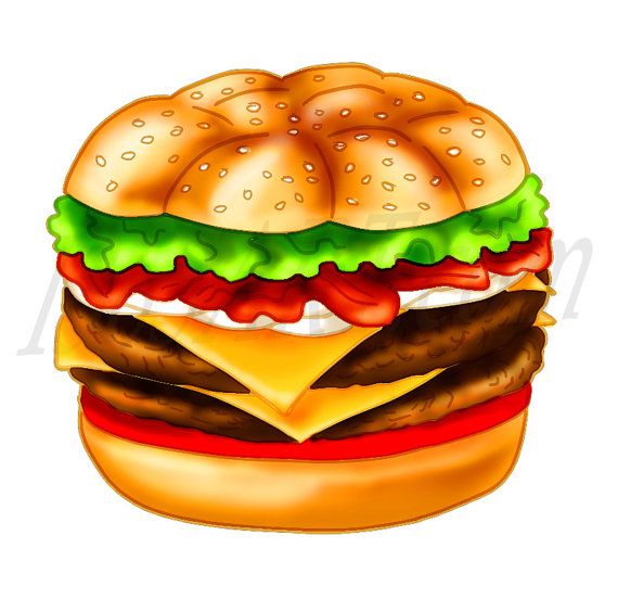 Veggie burger clipart jpg