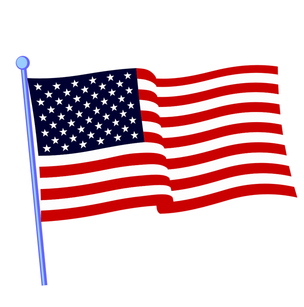 clipart picture of american flag