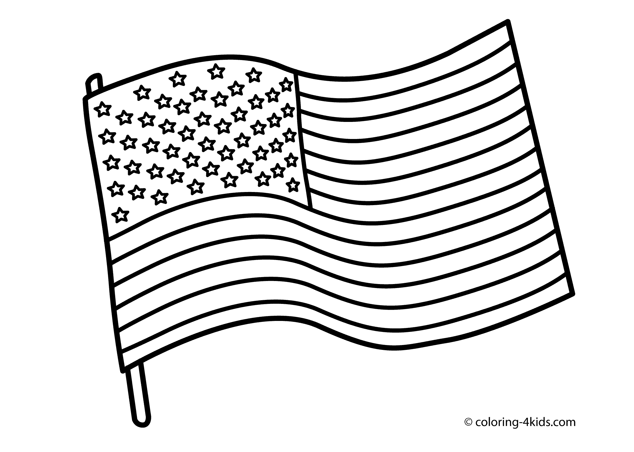 cartoon american flag American flag coloring page cartoon sheets in print  with jpg - Clipartix