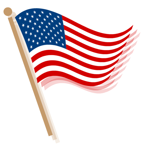 animated american flag clip art