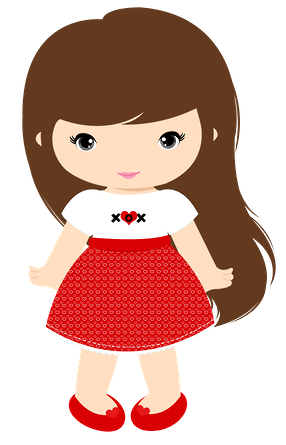 cartoon girl Primary cute little girl clipart for animations with jpg