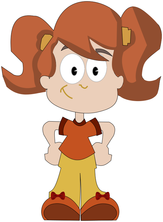 cartoon girl Schoolgirl confident images personnages png