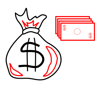 Drawing cartoon money gif 2