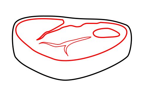 Drawing a cartoon steak jpg 2