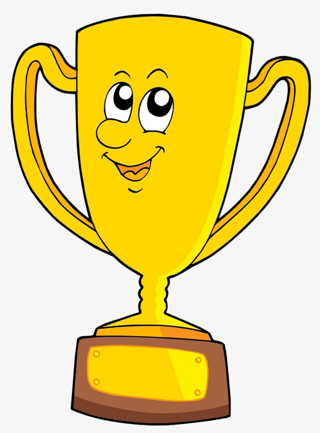 Cartoon trophy won the prize first image for jpg