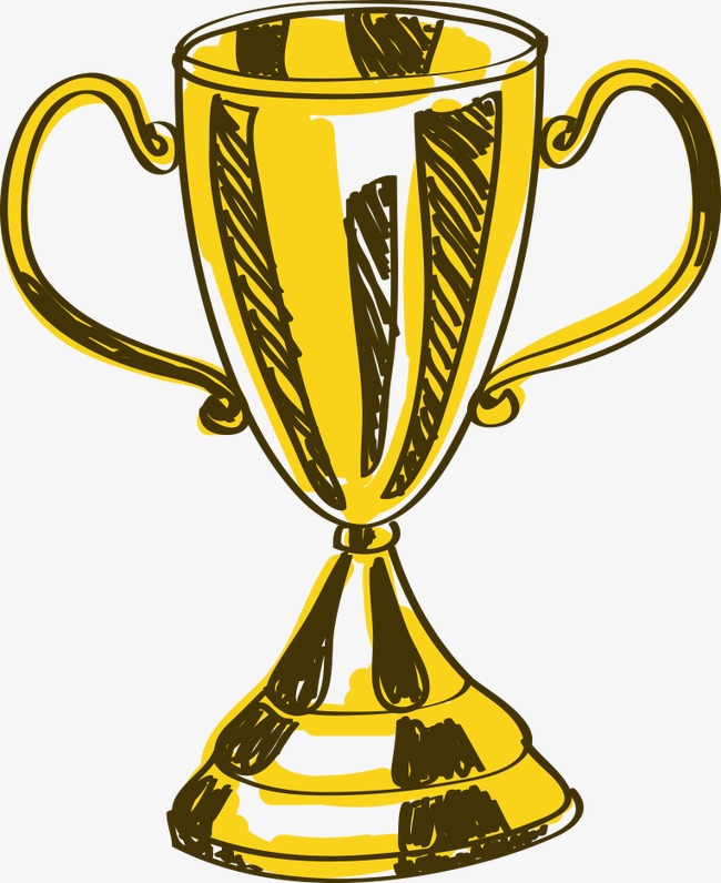 Hand painted cartoon trophy cup trophy cartoon jpg
