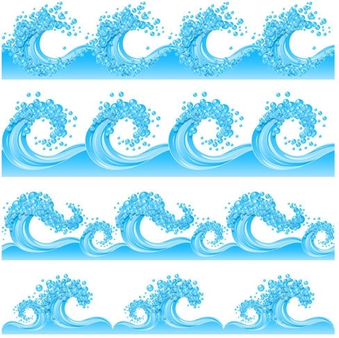 cartoon waves Cartoon spray patterns vector free in encapsulated jpg