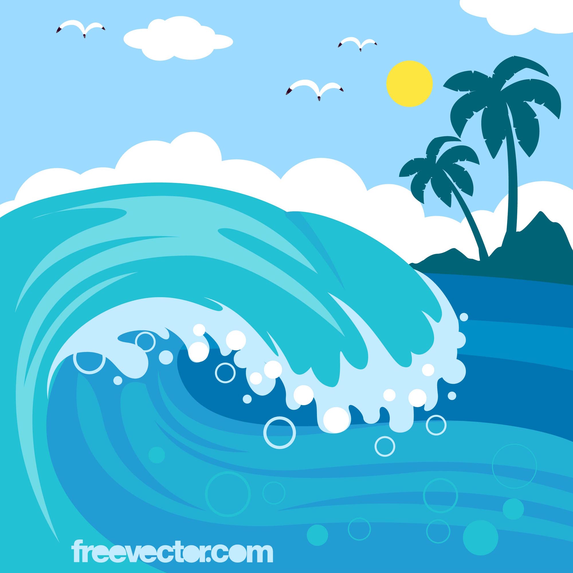cartoon waves Wave free vectors ui download jpg