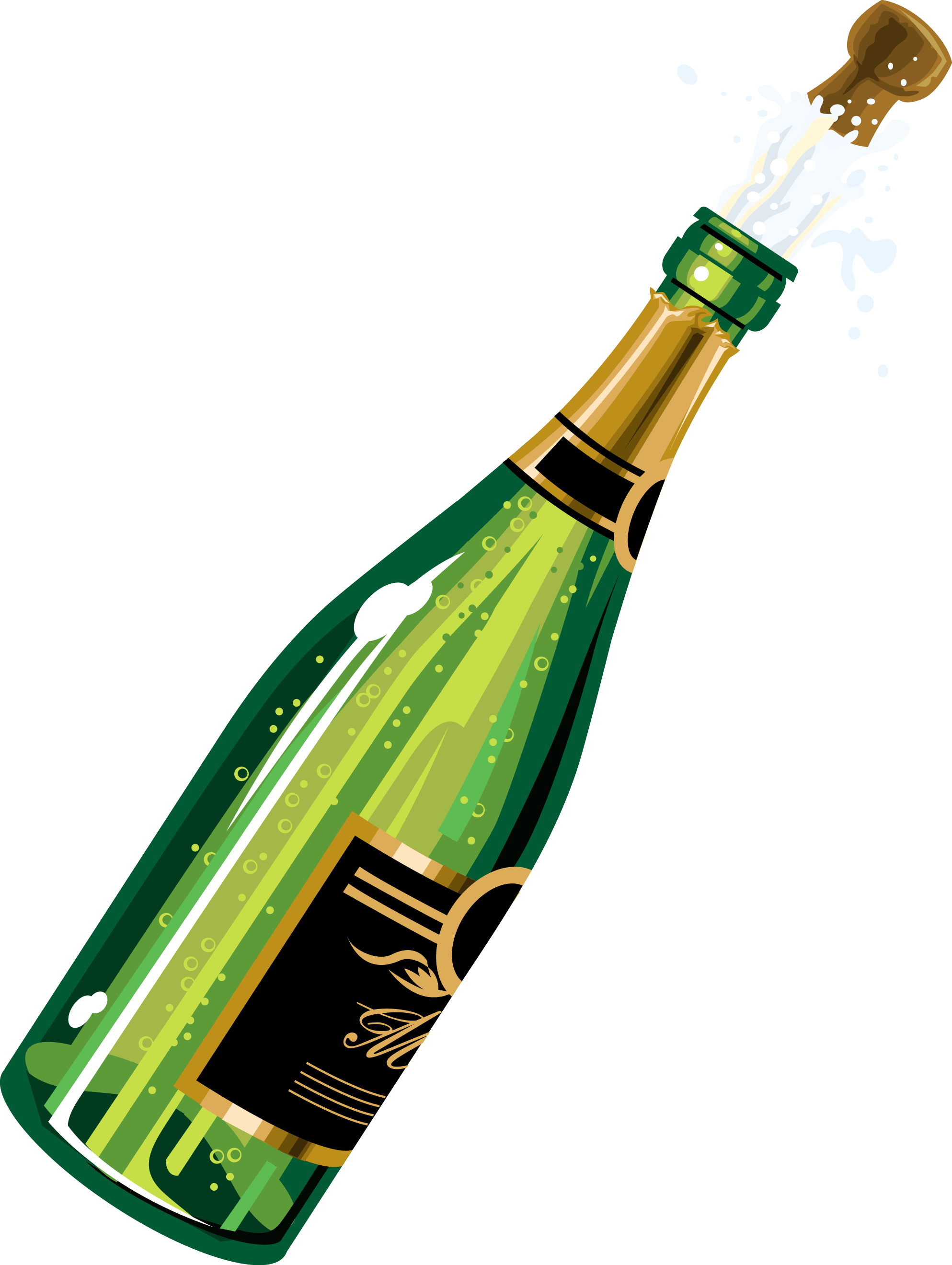 Champagne bottle clipart free download clip art gif