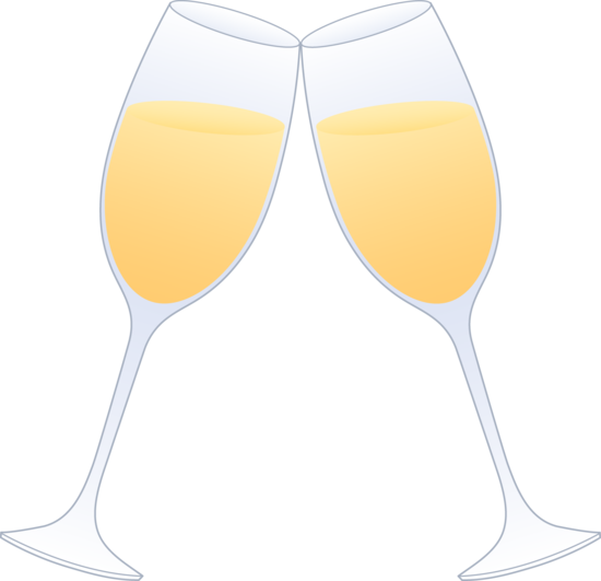 Clinking champagne glasses clip art png