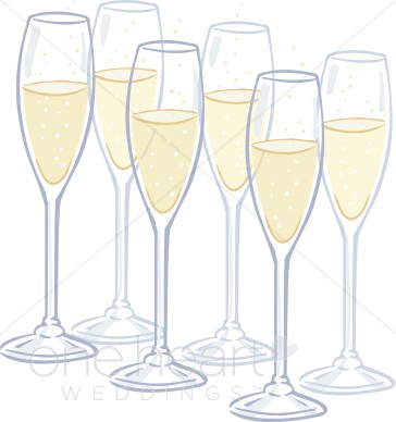 Clipart champagne flutes wedding drinks jpg