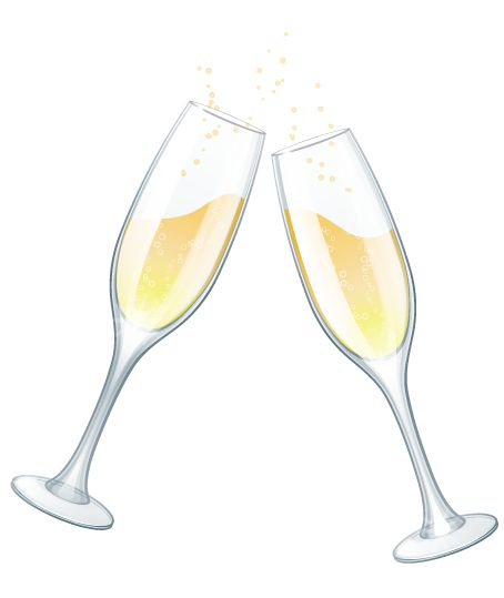 Wedding clip art and champagne glasses on jpg