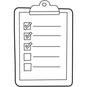 checklist List clipart black and white world of example jpg