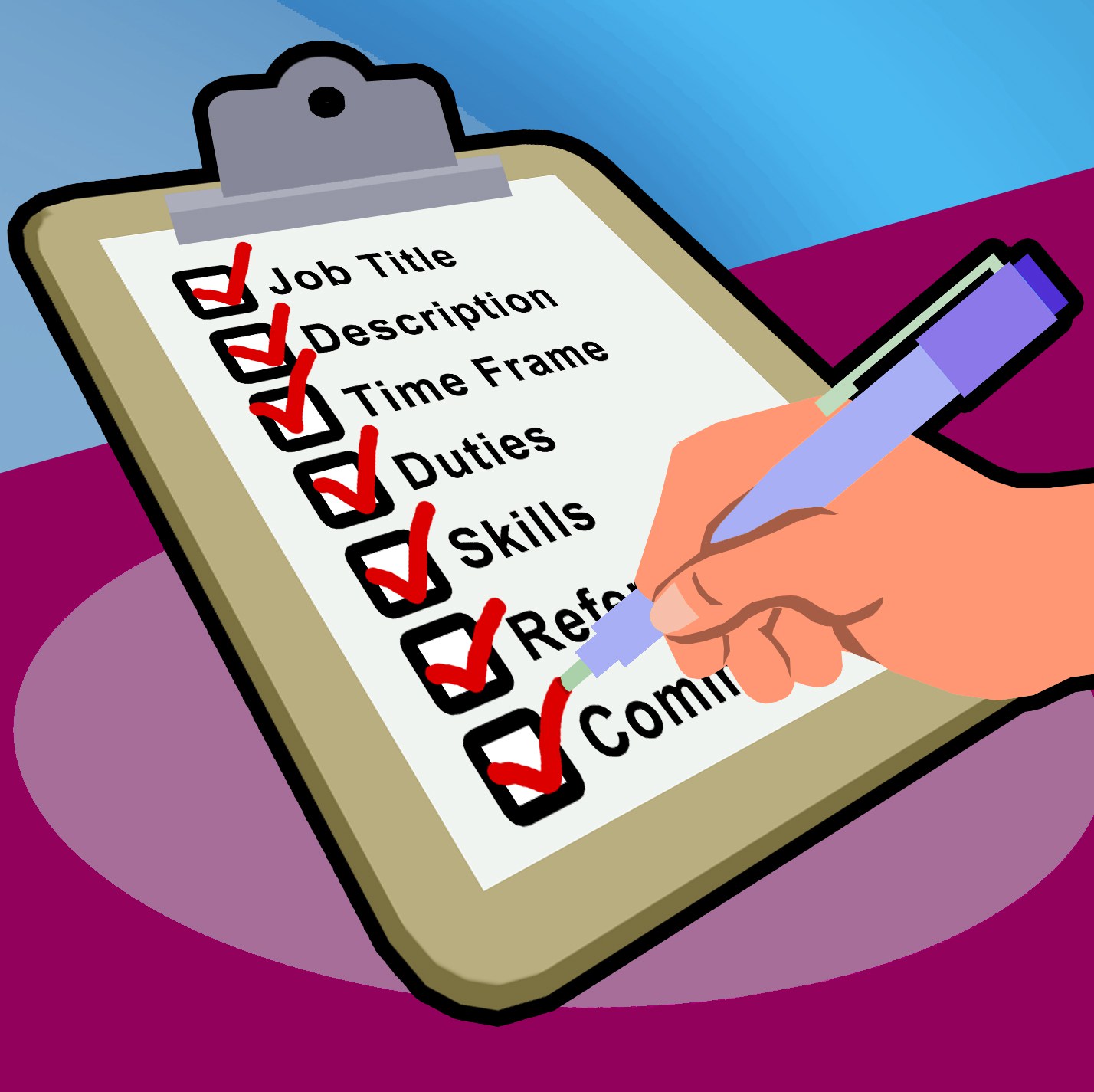 Job checklist clipart jpg