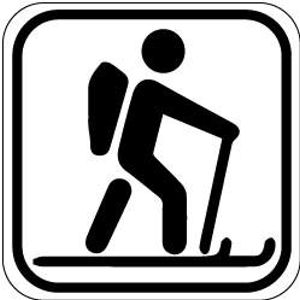 cross country Country skiing symbol sticker jpg