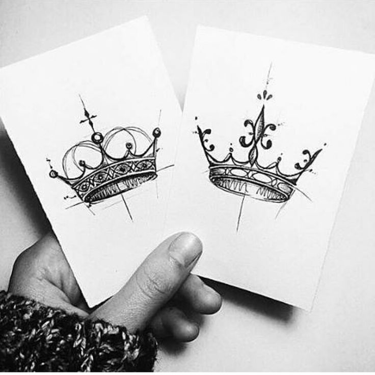 crown sketches for tattoos