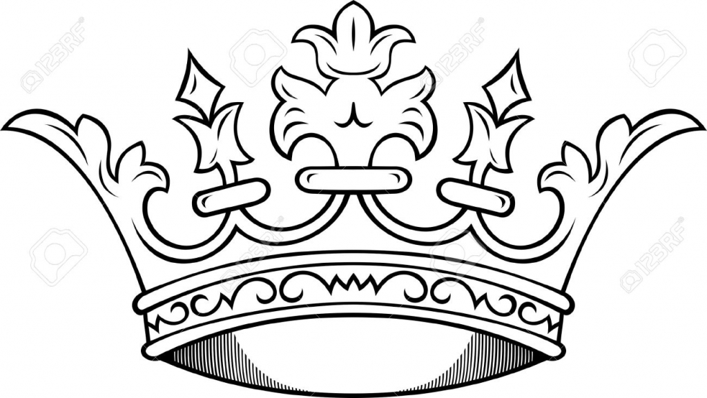 minimalist drawing crown