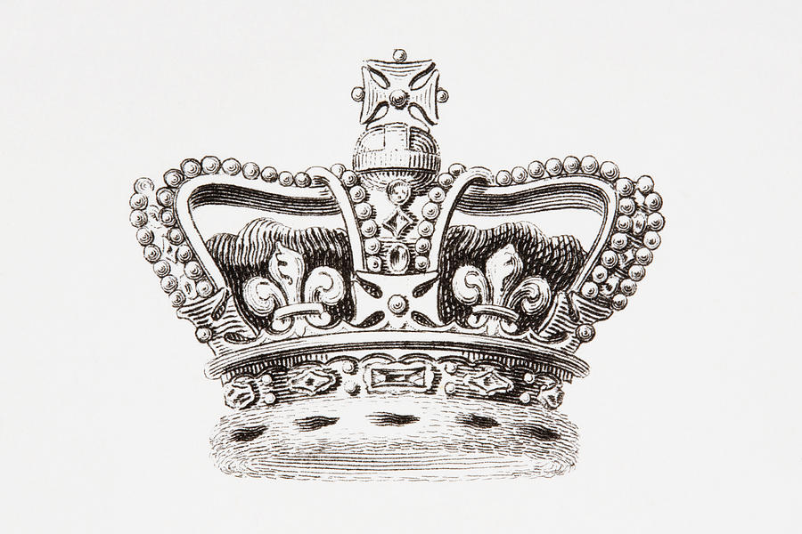 crown drawing The crown of england from drawing by vintage design pics jpg