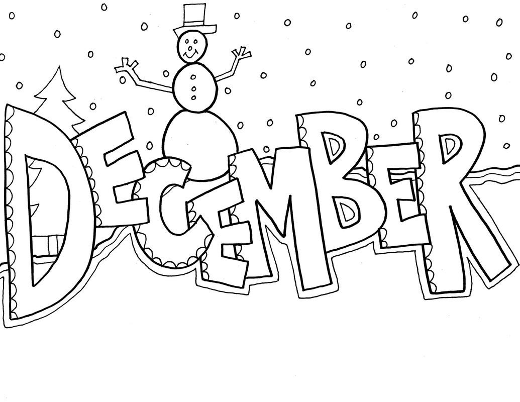 December clipart free black and white clipartxtras jpeg