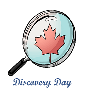 Discovery day canada magnifying glass clipart png