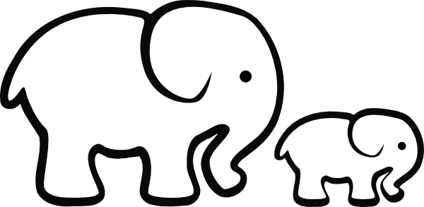 Elephant clipart easy pencil and in color elephant png